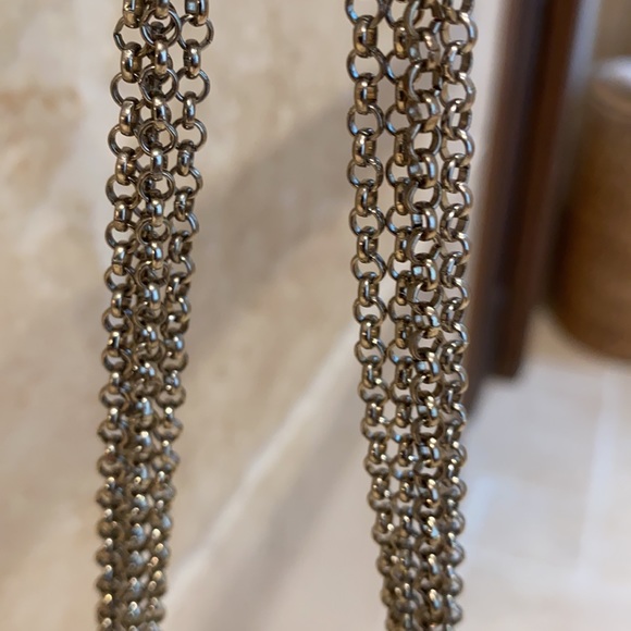 Silver and brown tribal/boho style necklace - Picture 2 of 5